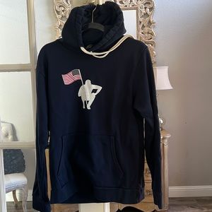 Men’s Breaking T Hoodie Navy Blue Size Medium